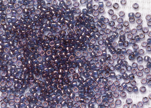 Бисер Япония круглый 15/0 10г 0201 аметист, золотое сияние